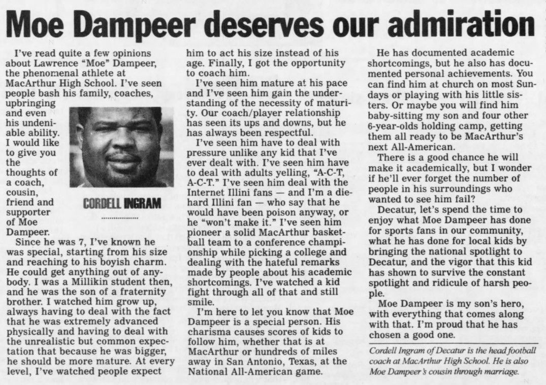 Moe Dampeer Cordell Ingram April 26 2003